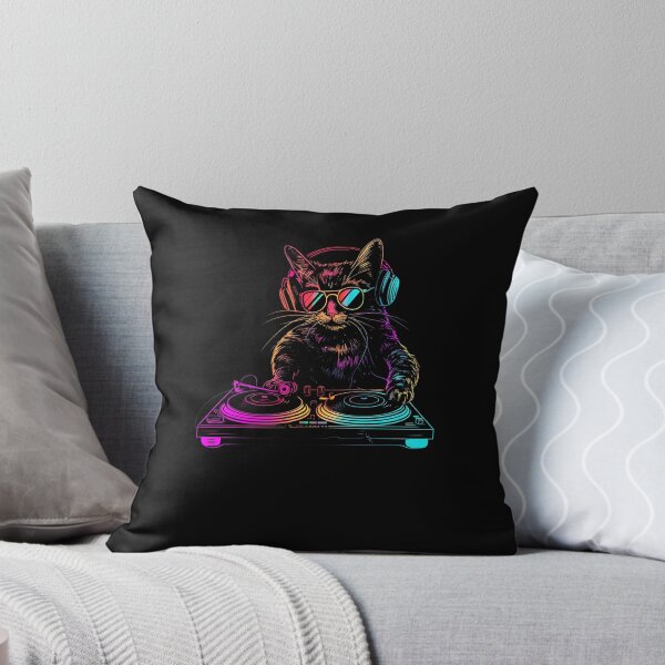 Item preview, Cool Cat DJ Funny Music designed and sold by ellapaintcoast.