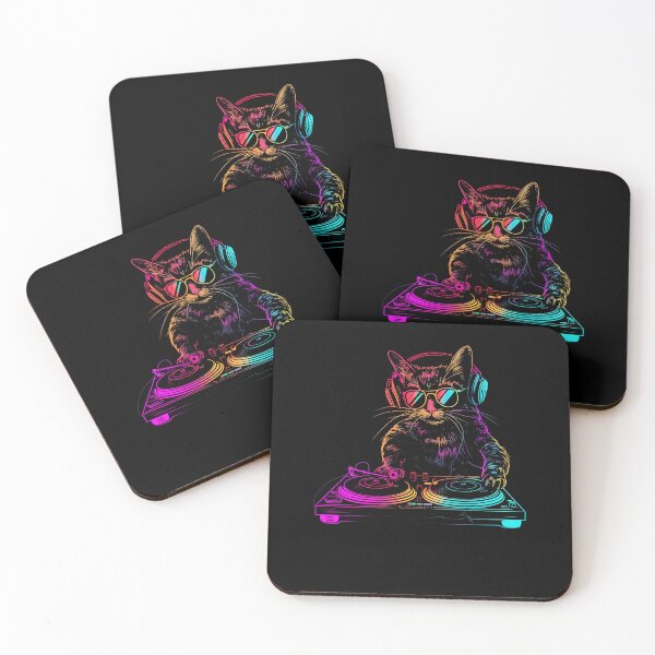 Item preview, Cool Cat DJ Funny Music designed and sold by ellapaintcoast.