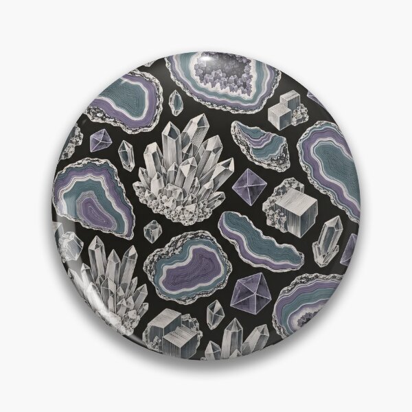 Item preview, Mineral Geode Slice Repeat Agate Bands Quartz and Pyrite | Geology Print designed and sold by StickyGuys.