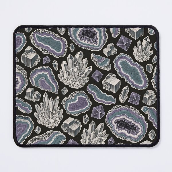 Item preview, Mineral Geode Slice Repeat Agate Bands Quartz and Pyrite | Geology Print designed and sold by StickyGuys.
