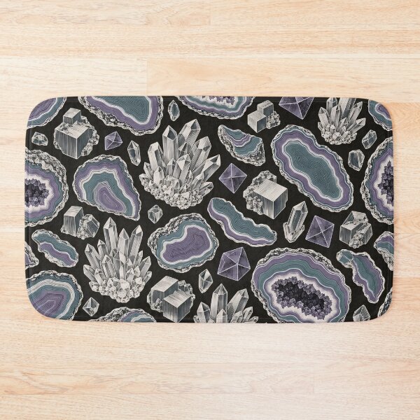 Item preview, Mineral Geode Slice Repeat Agate Bands Quartz and Pyrite | Geology Print designed and sold by StickyGuys.