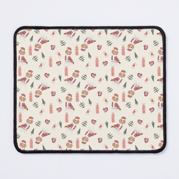 Item preview, Cute Watercolor Beagle in Santa Suit Cream Pattern designed and sold by svitlaarty.