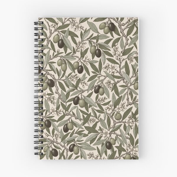 Item preview, Olive Grove Botanical Repeat Branches and Blossom | Mediterranean Kitchen Print designed and sold by StickyGuys.