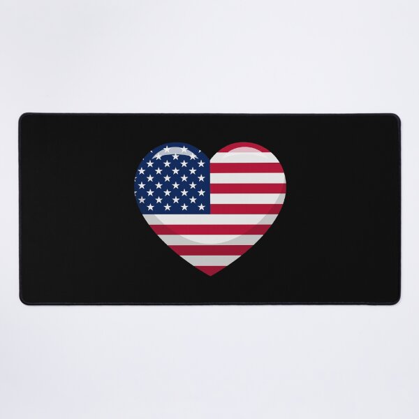 Item preview, American Flag Heart / I Love America (On Black) designed and sold by STUDIO-72.