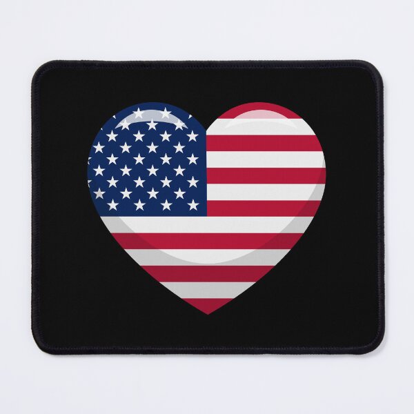 Item preview, American Flag Heart / I Love America (On Black) designed and sold by STUDIO-72.