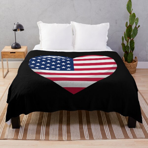 Item preview, American Flag Heart / I Love America (On Black) designed and sold by STUDIO-72.