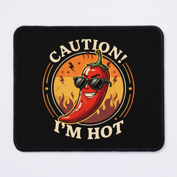 Item preview, Caution I'm Hot | Funny Spicy Chili Pepper & Sassy Food Pun designed and sold by Cree8if.