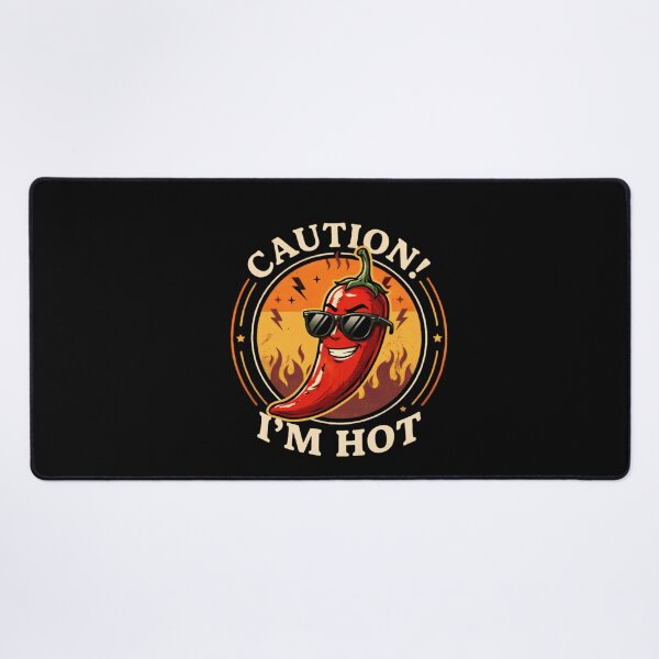 Item preview, Caution I'm Hot | Funny Spicy Chili Pepper & Sassy Food Pun designed and sold by Cree8if.