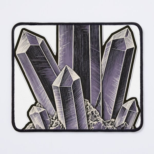 Item preview, Quartz Cluster Die Cut Terminated Crystal Points and Matrix | Geology Mineral Specimen Art designed and sold by StickyGuys.