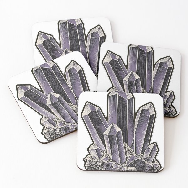 Item preview, Quartz Cluster Die Cut Terminated Crystal Points and Matrix | Geology Mineral Specimen Art designed and sold by StickyGuys.