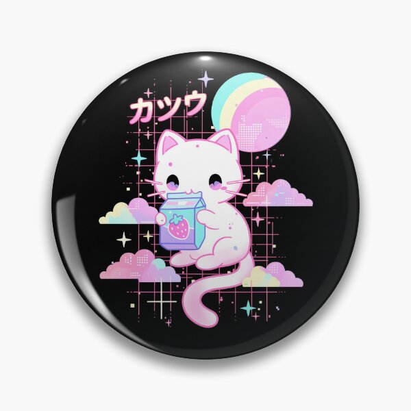 Artikelvorschau, Katze Erdbeermilch Japanische Ästhetik entworfen und verkauft von ellapaintcoast.