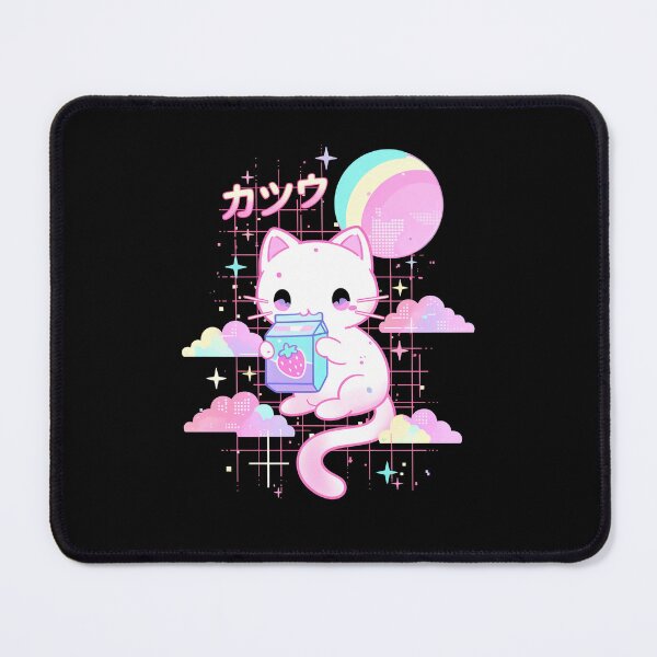 Item preview, Cat Strawberry Milk Japanese Aesthetic designed and sold by ellapaintcoast.