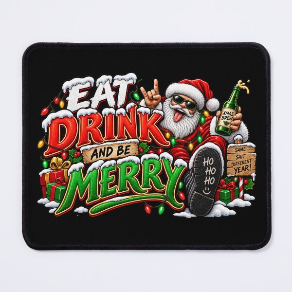 Item preview, Eat Drink And Be - Merry Same Shit Different Year - Rude But Funny - Christmas Design designed and sold by aventi24.