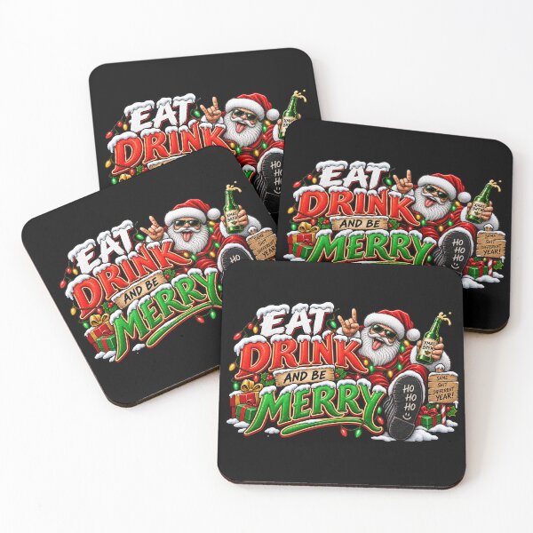 Item preview, Eat Drink And Be - Merry Same Shit Different Year - Rude But Funny - Christmas Design designed and sold by aventi24.