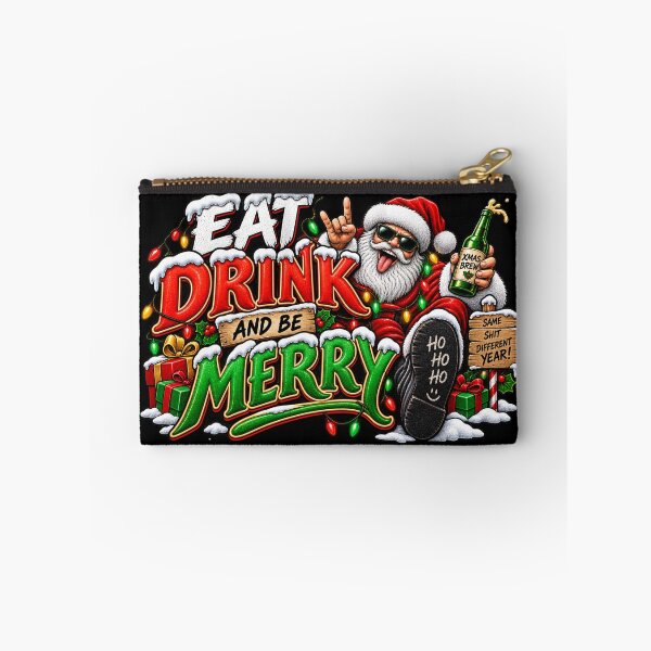 Item preview, Eat Drink And Be - Merry Same Shit Different Year - Rude But Funny - Christmas Design designed and sold by aventi24.