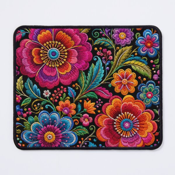 Item preview, Peruvian Folk Flowers – Ayacucho Embroidery Inspired Floral Garden designed and sold by MarekoraStudio.