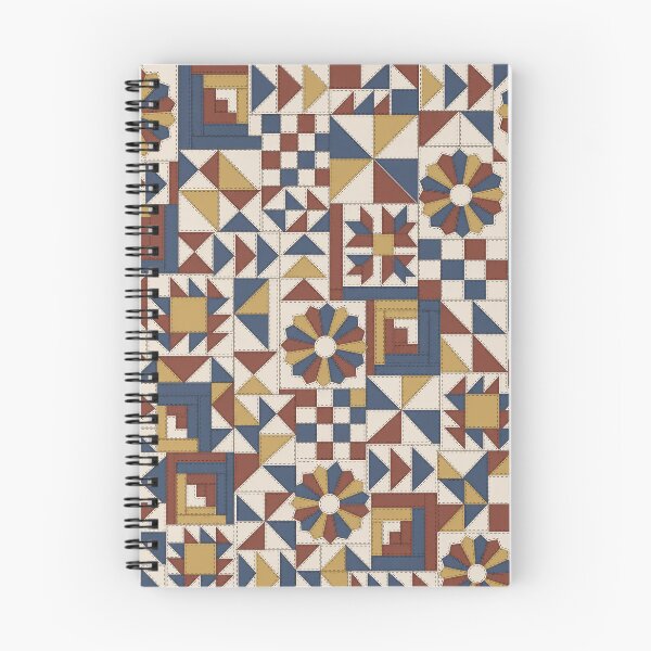 Item preview, Patchwork Quilt Block Repeat Log Cabin and Flying Geese | Quilting Print designed and sold by StickyGuys.