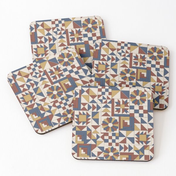 Item preview, Patchwork Quilt Block Repeat Log Cabin and Flying Geese | Quilting Print designed and sold by StickyGuys.
