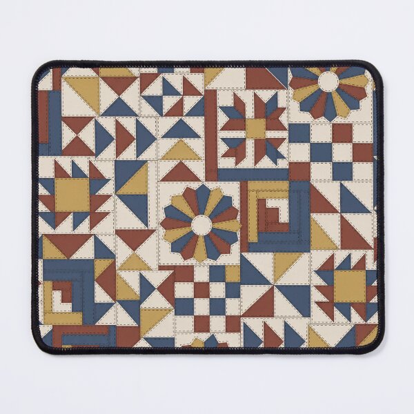 Item preview, Patchwork Quilt Block Repeat Log Cabin and Flying Geese | Quilting Print designed and sold by StickyGuys.