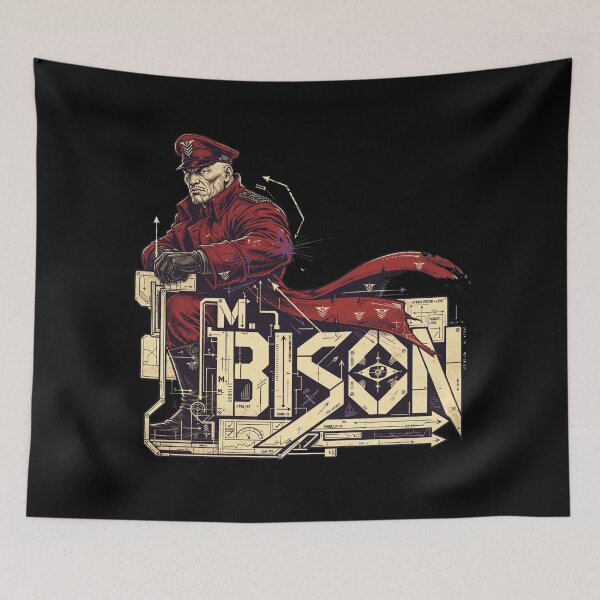 Item preview, M. Bison Street Fighter Design, M. Bison The Dictator Artwork, Street Fighter M. Bison Graphic, Psycho Crusher, Psycho Power, Fighting Game Art, Arcade Gaming Gift, Capcom Fan Art designed and sold by Typologystudios.