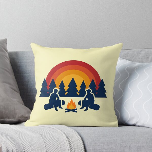 Item preview, Retro Campfire Silhouettes Forest Vintage Sunset Art designed and sold by pattman.