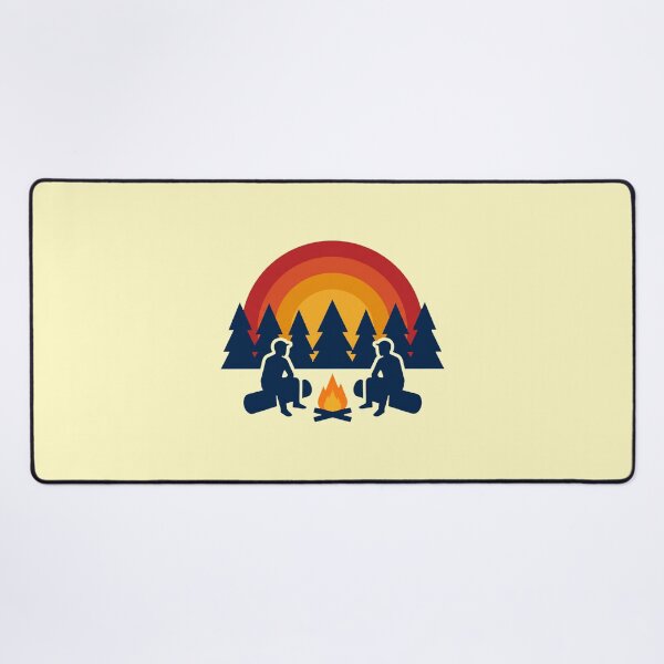 Item preview, Retro Campfire Silhouettes Forest Vintage Sunset Art designed and sold by pattman.