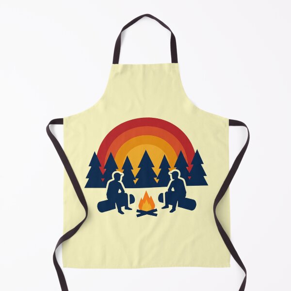 Item preview, Retro Campfire Silhouettes Forest Vintage Sunset Art designed and sold by pattman.