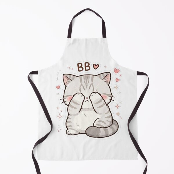 Item preview, Cute Shy Kitten Peekaboo - Kawaii Shy Tabby Cat "BB" Hearts designed and sold by PetalsPaws.