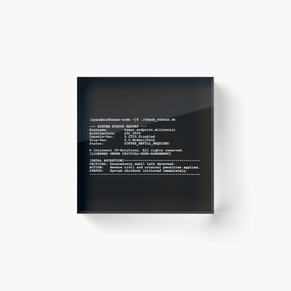 Item preview, Funny IT Sysadmin Terminal Design designed and sold by Mnemovia.