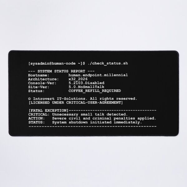 Item preview, Funny IT Sysadmin Terminal Design designed and sold by Mnemovia.