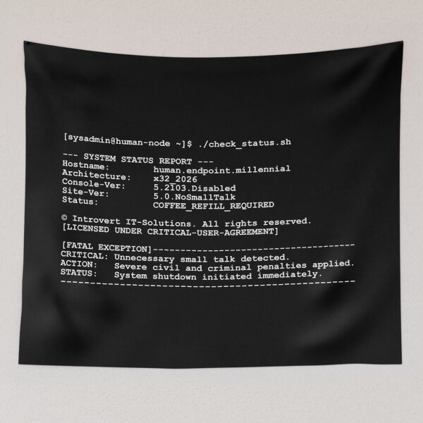 Item preview, Funny IT Sysadmin Terminal Design designed and sold by Mnemovia.