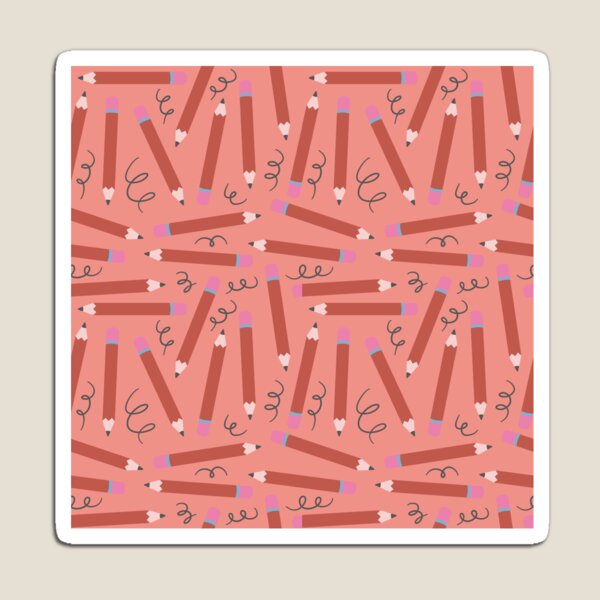 Item preview, Back to School Doodles – Playful Pencil & Scribble Pattern | Red designed and sold by Frohyou.