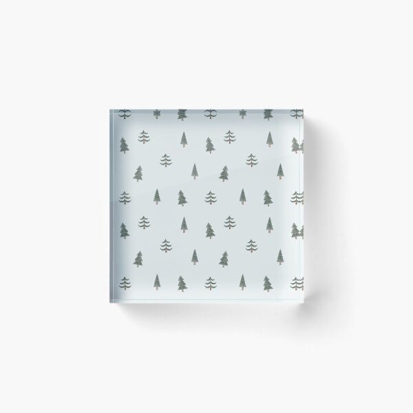 Item preview, Minimalist Watercolor Christmas Trees Ice Blue Pattern designed and sold by svitlaarty.
