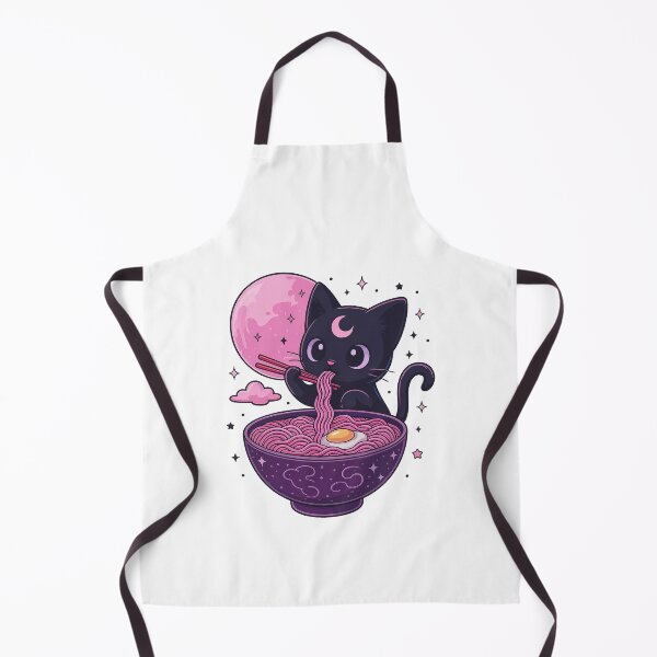 Item preview, Kawaii Cat Eating Ramen Vintage Japanese Art designed and sold by ellapaintcoast.