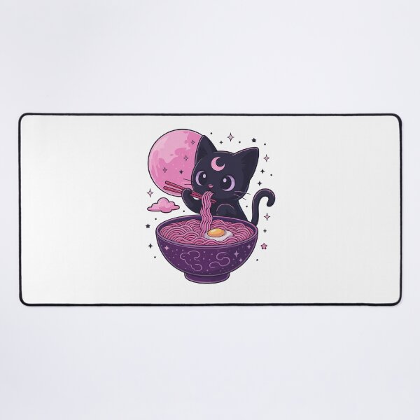 Item preview, Kawaii Cat Eating Ramen Vintage Japanese Art designed and sold by ellapaintcoast.
