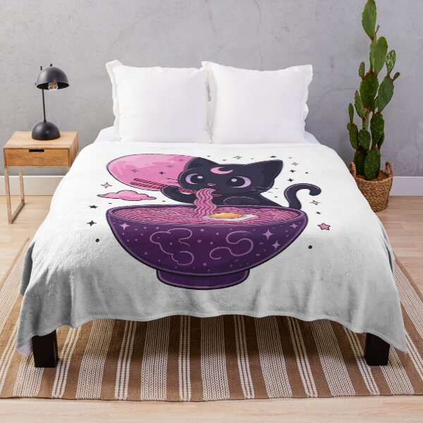 Item preview, Kawaii Cat Eating Ramen Vintage Japanese Art designed and sold by ellapaintcoast.