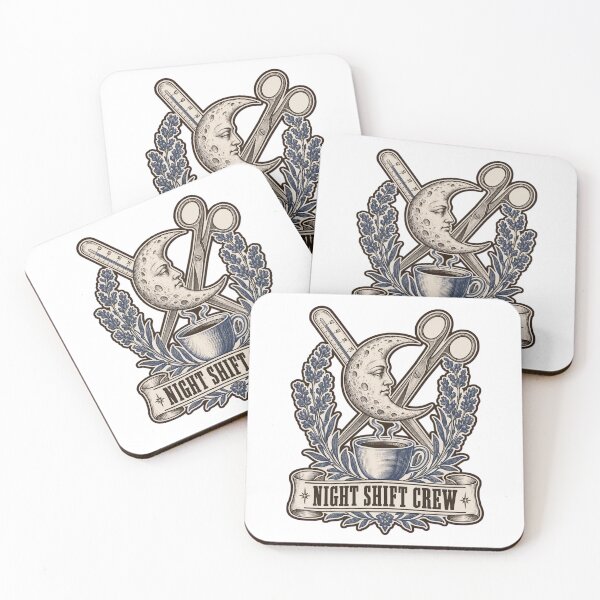 Item preview, Night Shift Crew Crescent Moon Apothecary Crest | Nurse Humor Night Shift Design designed and sold by StickyGuys.