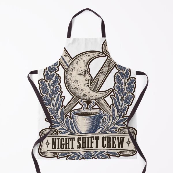 Item preview, Night Shift Crew Crescent Moon Apothecary Crest | Nurse Humor Night Shift Design designed and sold by StickyGuys.