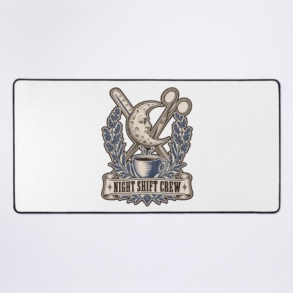 Item preview, Night Shift Crew Crescent Moon Apothecary Crest | Nurse Humor Night Shift Design designed and sold by StickyGuys.