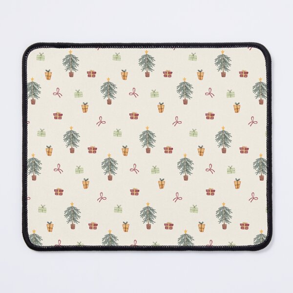 Item preview, Cute Watercolor Christmas Trees and Gifts Cream Pattern designed and sold by svitlaarty.