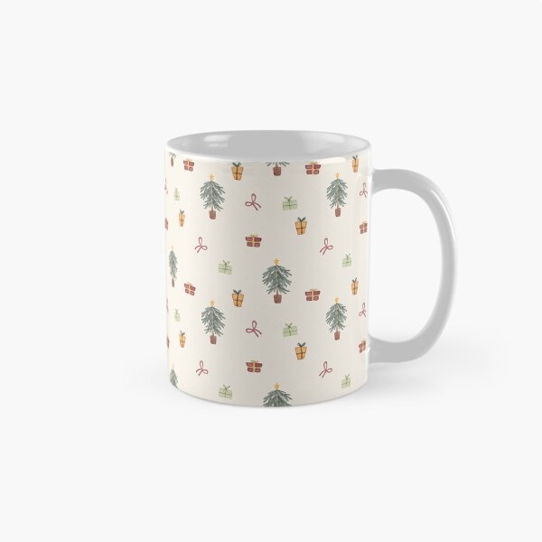 Item preview, Cute Watercolor Christmas Trees and Gifts Cream Pattern designed and sold by svitlaarty.