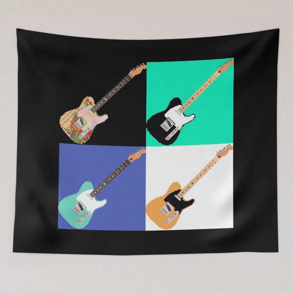 Item preview, Pixel Art Telecaster Guitars - 8-Bit Retro designed and sold by OpenTabsDesigns.