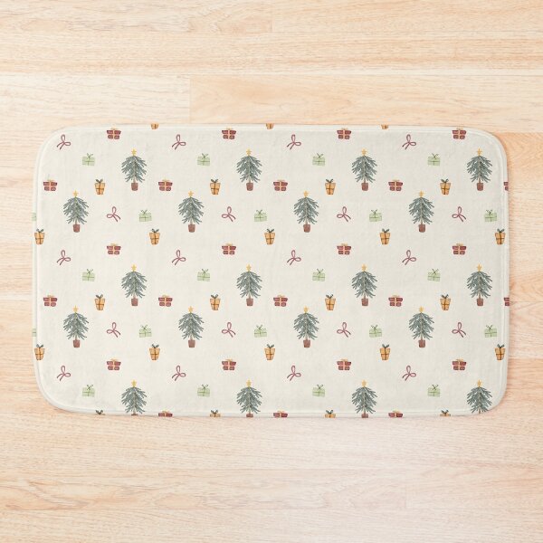 Item preview, Cute Watercolor Christmas Trees and Gifts Cream Pattern designed and sold by svitlaarty.