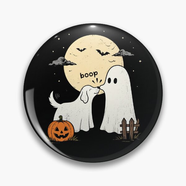 Item preview, Funny Ghost Boop Dog Halloween  designed and sold by ellapaintcoast.