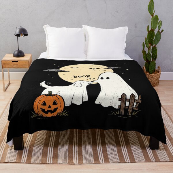 Item preview, Funny Ghost Boop Dog Halloween  designed and sold by ellapaintcoast.