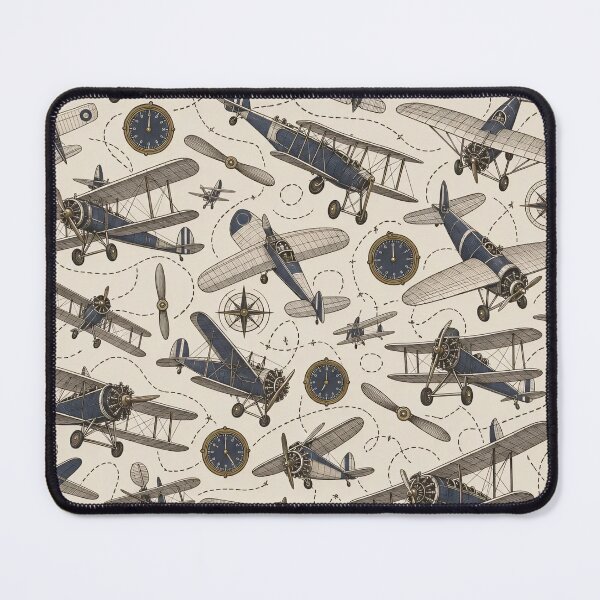 Item preview, Golden Age Aviation Repeat Biplanes Compasses and Dials | Vintage Flight Print designed and sold by StickyGuys.