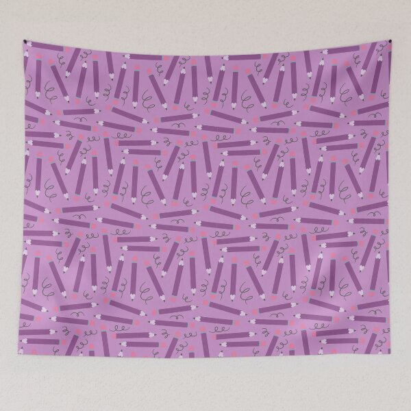 Item preview, Back to School Doodles – Playful Pencil & Scribble Pattern | Purple designed and sold by Frohyou.