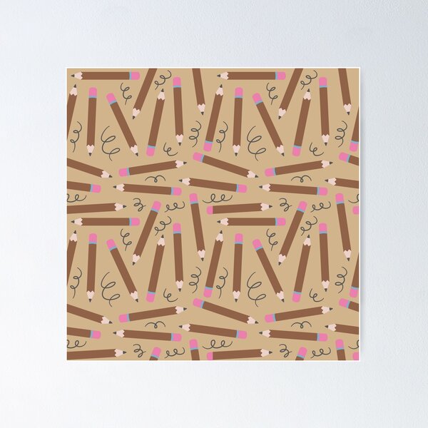 Item preview, Back to School Doodles – Playful Pencil & Scribble Pattern | Brown designed and sold by Frohyou.