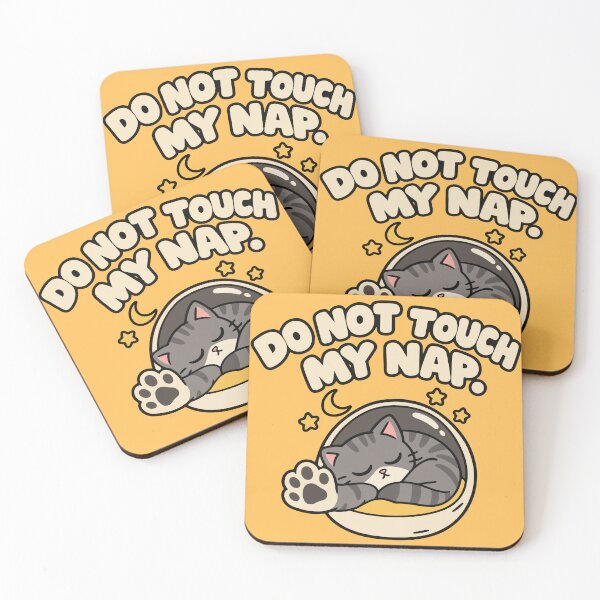 Item preview, Do Not Touch My Nap - Cute Sleeping Cat Space Astronaut designed and sold by MewMade.