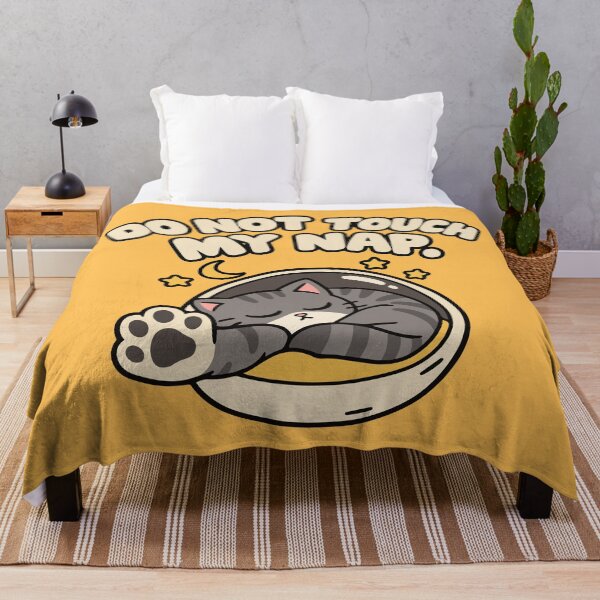 Item preview, Do Not Touch My Nap - Cute Sleeping Cat Space Astronaut designed and sold by MewMade.